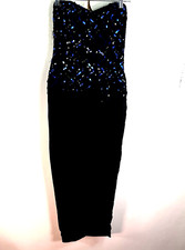 Vtg Gunne Sax Dress Sz 9/10 Sequin Cocktail Holiday Party 80 s Glam Strapless