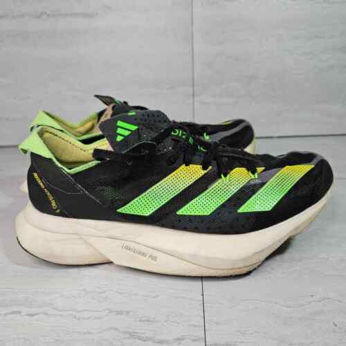 Adidas Adizero Adios Pro 3 Shoes Running Mens 6 GX6251 Black Green Women 7 - Afbeelding 1 van 9