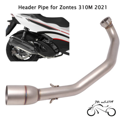 Modified Exhaust System for Zontes 310M 2021 Scooter Front Link Header Pipe 51mm