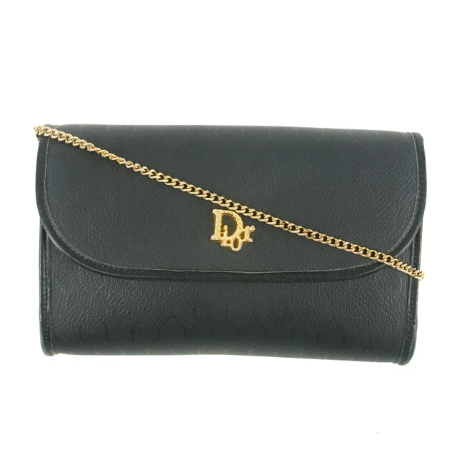 EBAY LIVE Christian Dior Black Honeycomb PVC Crossbody Bag #8508