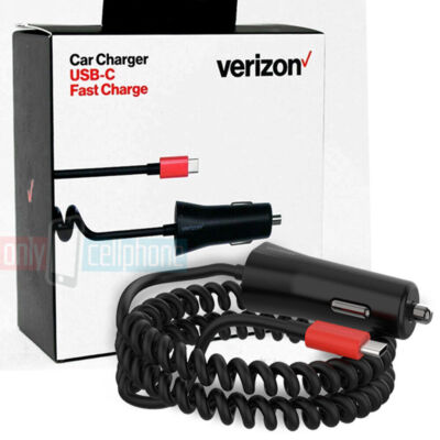 NEW Verizon Logo Type-C Fast Car charger for Galaxy S20 Ultra/S20+/S20  FE/S20