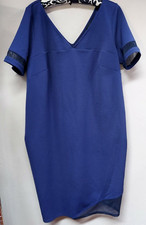 Asos Womens Size 16 Maternity Shift Dress Short Sleeve V-Neck Mesh Purple Casual