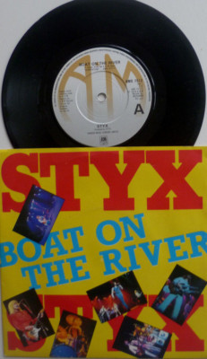 7'' 1980 UK PRESS RI RARE IN MINT- ! STYX : Boat On The River + Come Sail Away