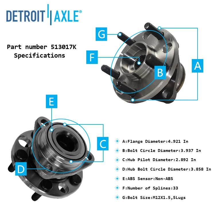(2) Par de cojinetes de cubo de rueda delantera para Buick Kylark Somerset Regal Chevy Cavalier Foto 3 de 4