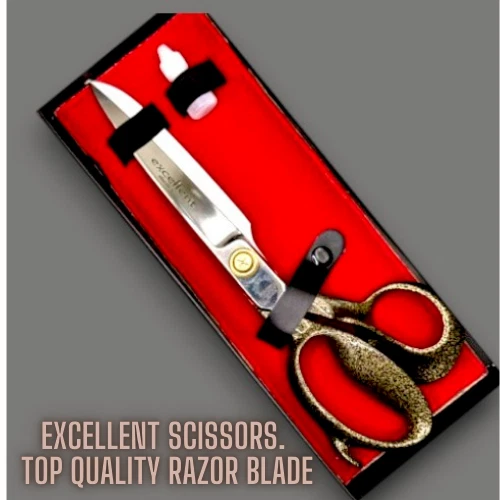 Tesoura de alfaiataria profissional qualidade superior estofada costura tesoura 10" - Imagem 3 de 4