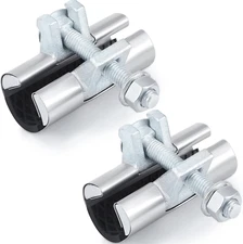 2 Pcs 1/2 Inch Pipe Repair Clamp with Single Bolt Stainless Steel Clamps Copper 