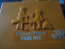 1977  Fisher Price Tool Kit Vintage Kids Play Set Drill not working