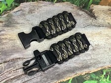 20 22 mm Green Camo Adjustable Survival Paracord Watch Band Fits 7"- 8" Wrists