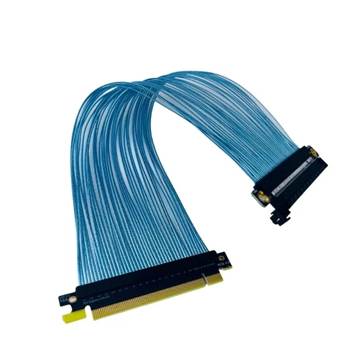 PCIE4.0 X16 Risers Cable Gold Fingers 32GB/s for AI Server 3090 12V Power Supply