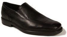 Geox shoes slip on business black mod. U LONDRA Rubber Sole Leather NEW