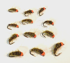 Fly Fishing Flies 12 Provo River Sow Bugs - Beaded Hot Spot size 14 - 20 - Nymph