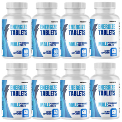 Energize Male Tablets to Support Energy & Stamina, Supplement - 8 Bottles