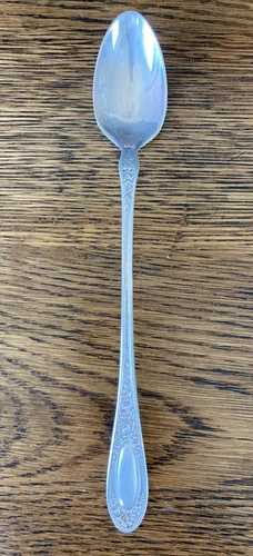 VINTAGE 1835 R. Wallace Silverplated 8" Iced Tea/Dessert Spoon VG