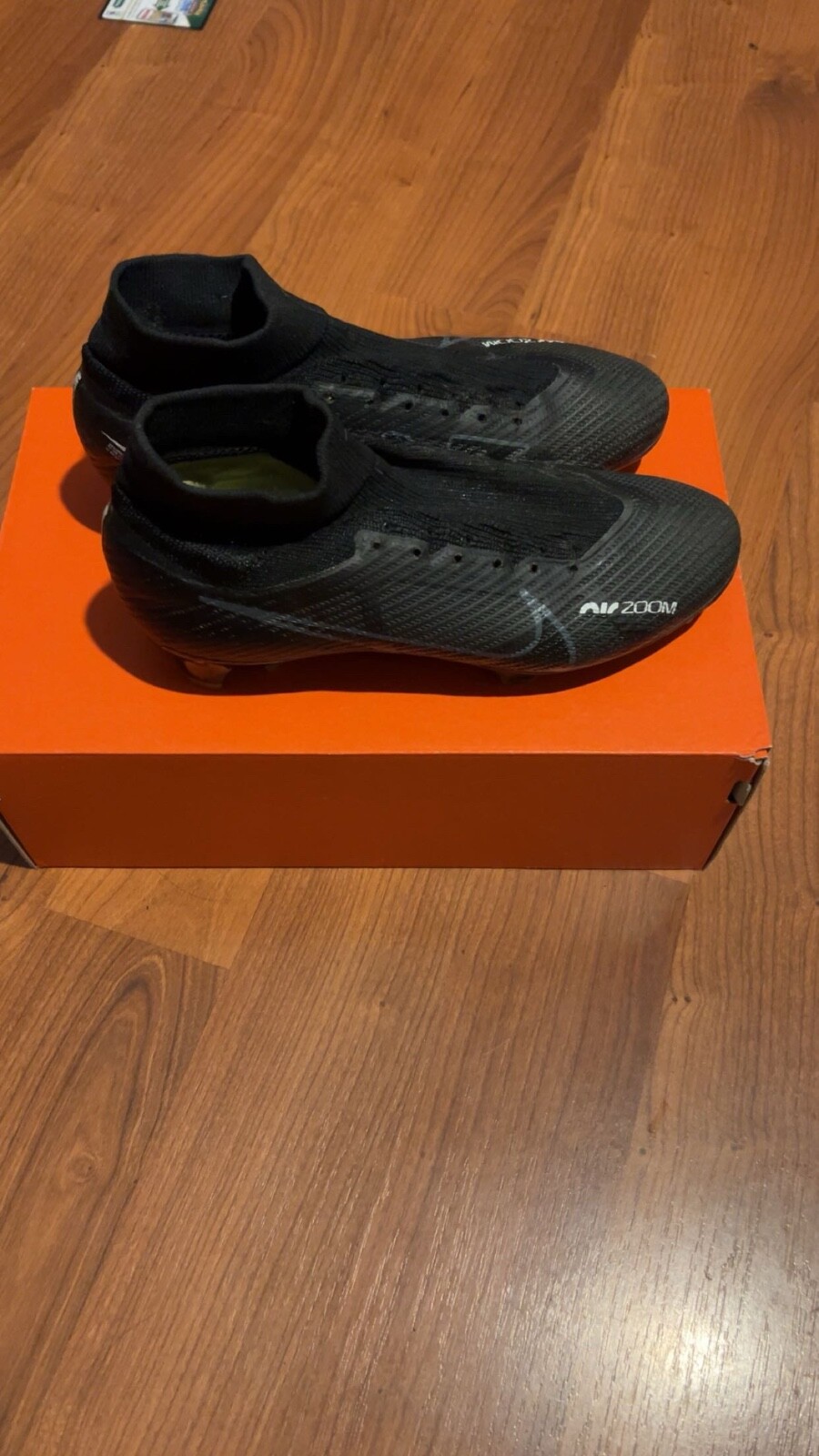 NIKE Air Zoom Mercurial  Superfly 9 Pro FG Soccer Cleats Mens 9 Black Silver Pro