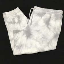 All In Motion Womens 3XL Cream Gray Marble Dye Fleece Slash Pocket Jogger Pants