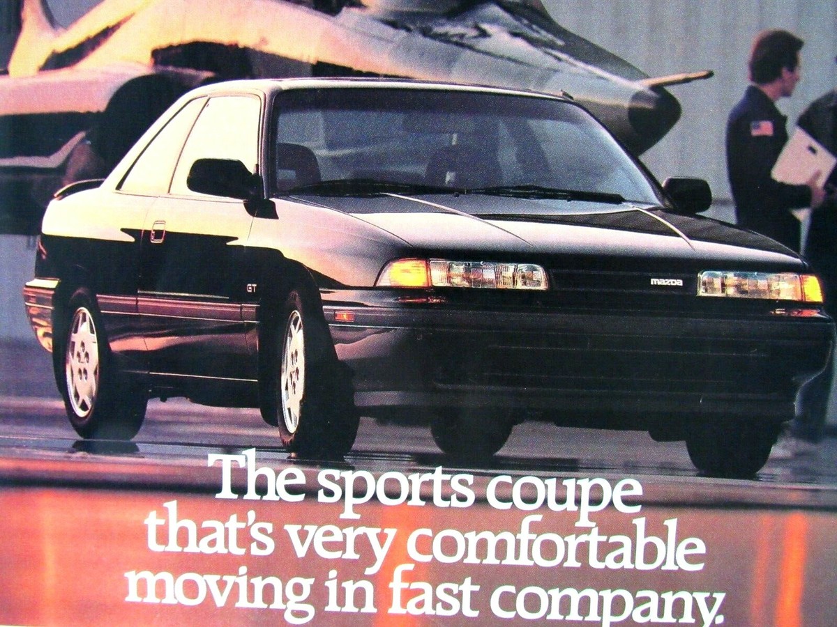 1989 Mazda MX 6 GT Fast Company Original Print Ad 8.5 x 11