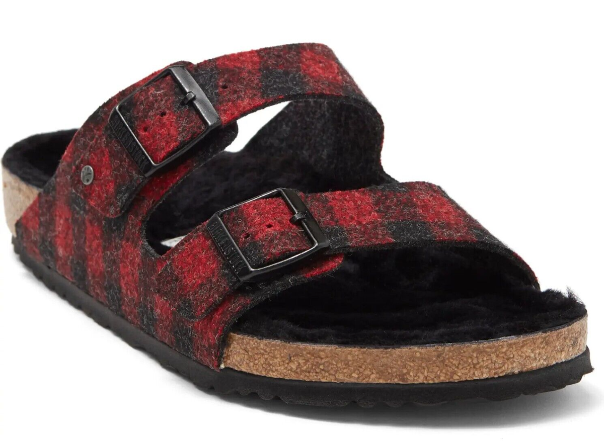 Birkenstock Sandals Arizona Rivet Plaid Red Men