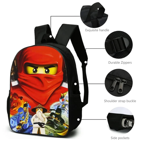 Ninjago Anime 3tlg/Set Rucksack Schüler Schule Umhängetasche Backpack Kinder 2024 - Bild 13 von 33