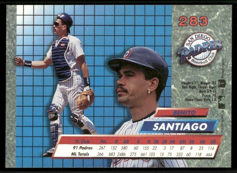 1992 Ultra 283 Benito Santiago eBay