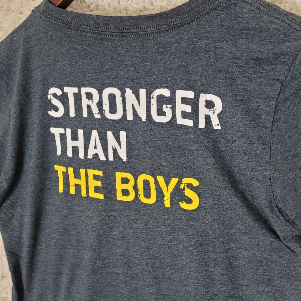 Camisa Top Golds Gimnasio Para Mujer Talla 2X Gris Jaspeado MÁS FUERTE QUE LOS NIÑOS S/S Foto 3 de 4