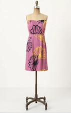 Anthropologie Sariah Women's Flare Dress Removable Straps $188.00 Size 6 Small 