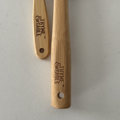 Thyme & Table Silicone Spatula Bamboo Handle Whip It Whip It Real Good 2-Pc New - Picture 4 of 7