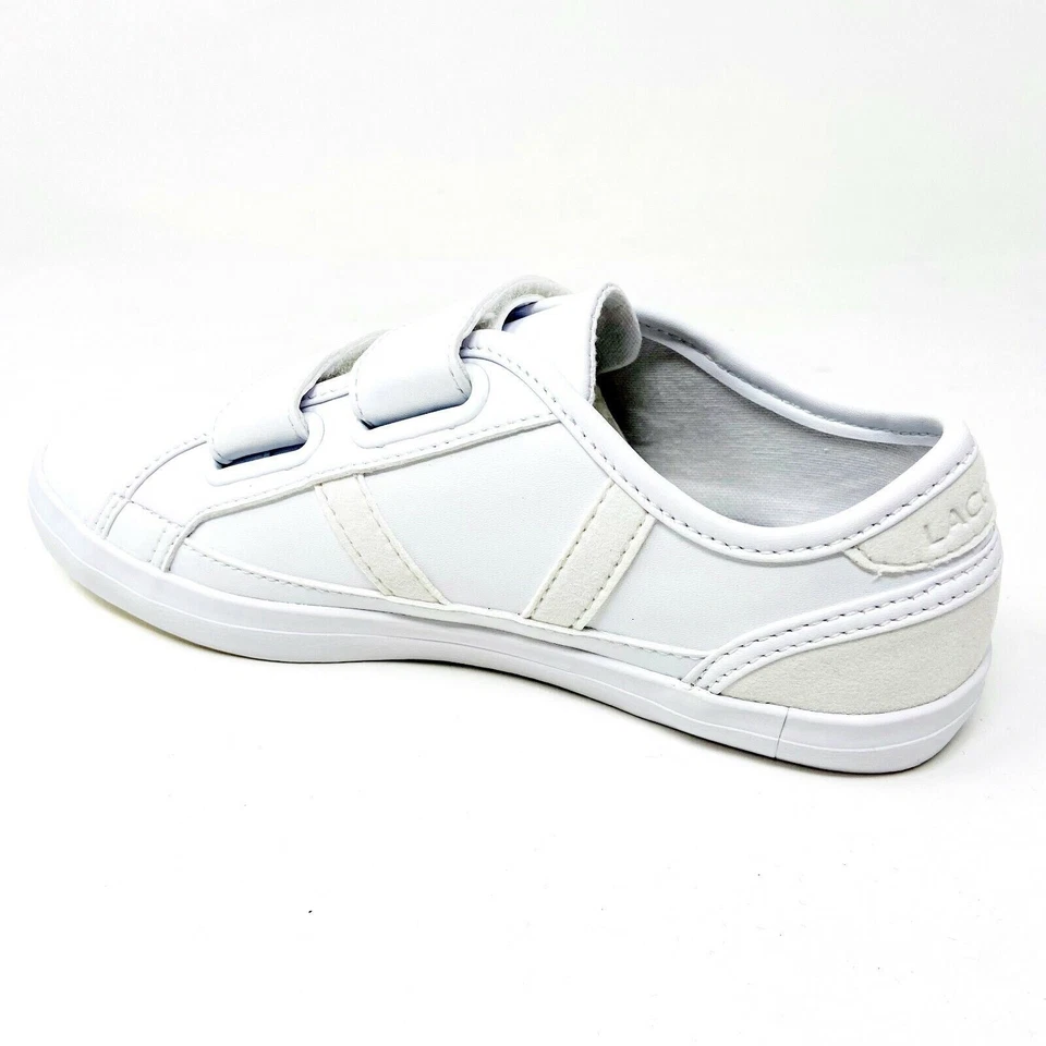 Zapatos informales Lacoste Sideline 120 2 CUC sintéticos blancos apagados para niños Foto 3 de 4