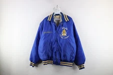 Vtg 70s Mens 2XL Chain Stitch Fellowship of Christian Athletes Bomber Jacket USA