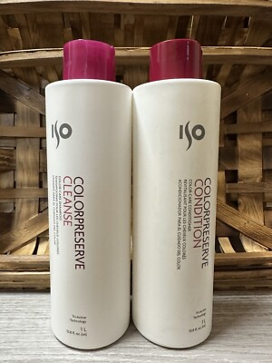 ISO Color Preserve Cleanse Color Care Shampoo & Conditioner 33.8 oz Each