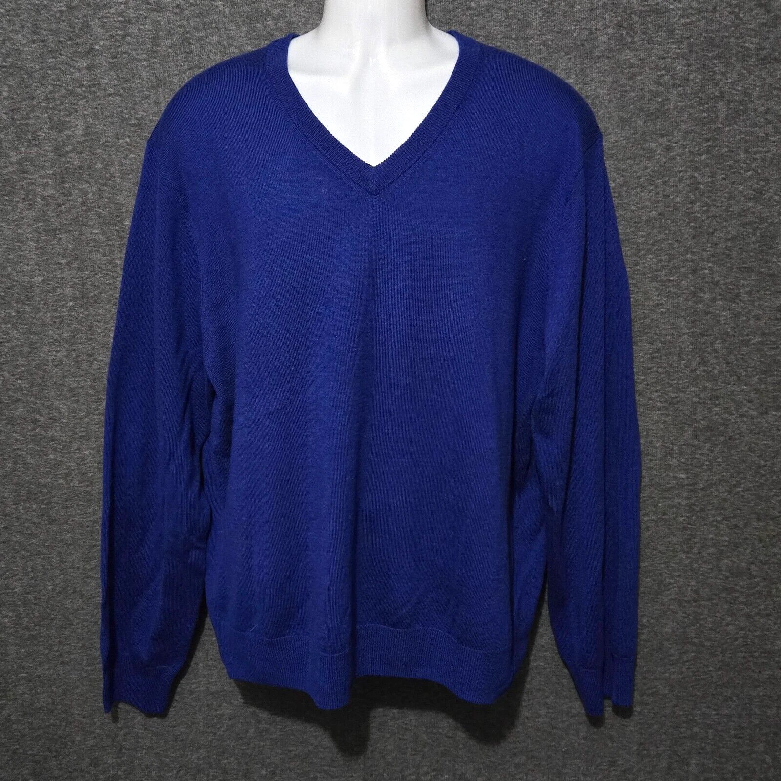 Jos A Bank Sweater Traveler Mens XXL 100% Merino Wool Pullover V-Neck