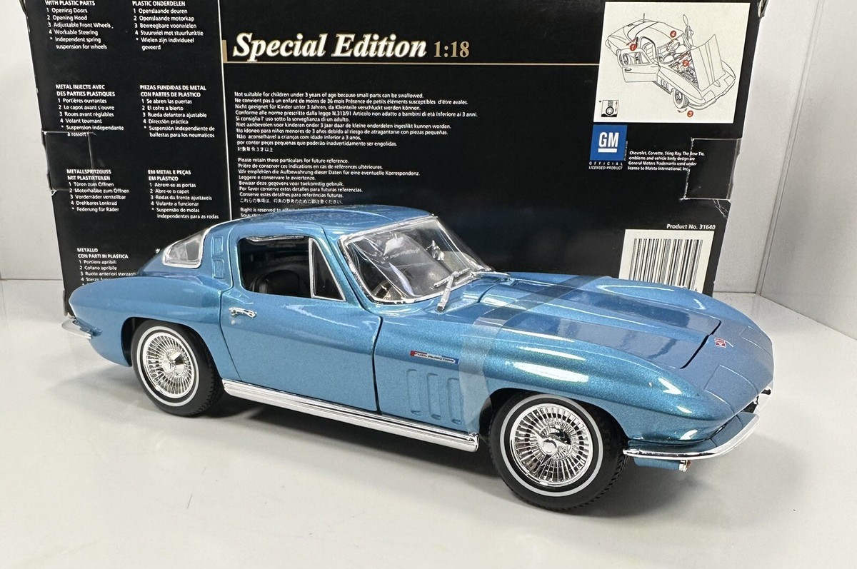 MAISTO 1/18 Scale 1965 Chevrolet Corvette “Blue Version” | eBay