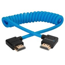 Kondor Blue 12-24-" Full HDMI Right Angle Braided Cld Cbl - Compatible with HDMI