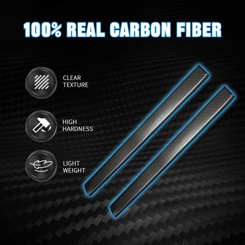 2pcs For Honda 11th Civic Type R FL5 Front Car Door Sill Trim Real Carbon Fiber - Picture 2 of 7