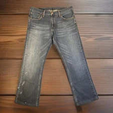 Levi's 527 Jeans Mens 36x32 Blue Denim Distress Grunge Cowboy Western Workwear