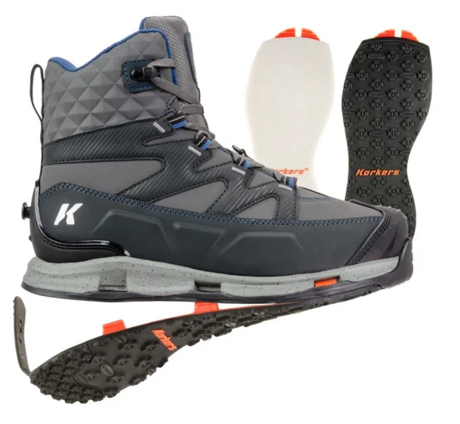 SIZE 10 KORKERS BANTAM LITE WADING FISHING BOOT FELT + KLING-ON RUBBER 2 SOLES
Opens in a new window