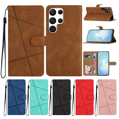 For Samsung A55 A54 A35 A15 A14 S24 FE S23 Leather Flip Cover Wallet Phone Case