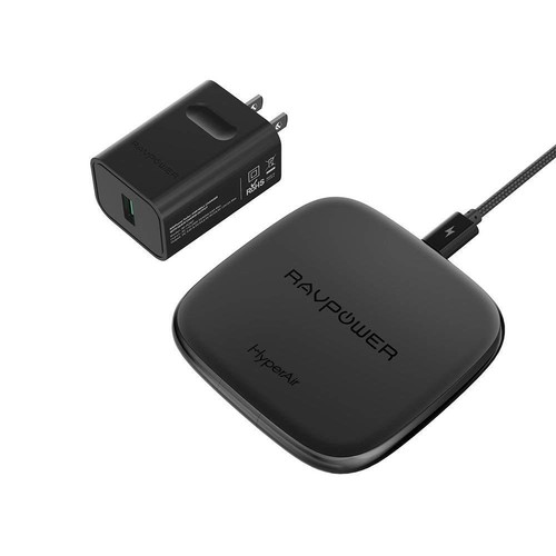 RAVPower 7.5W Fast Wireless Charger For IPhone X, 8 With HyperAir 10W Qi Samsung