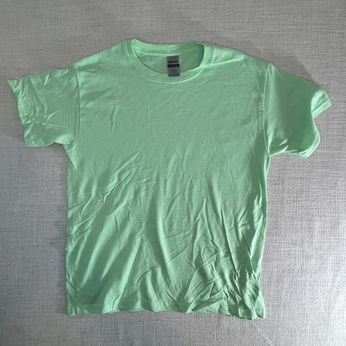 Gildan Youth Medium Short Sleeve Ultra Cotton Crew Neck Stylish Shirt 2000B Mint