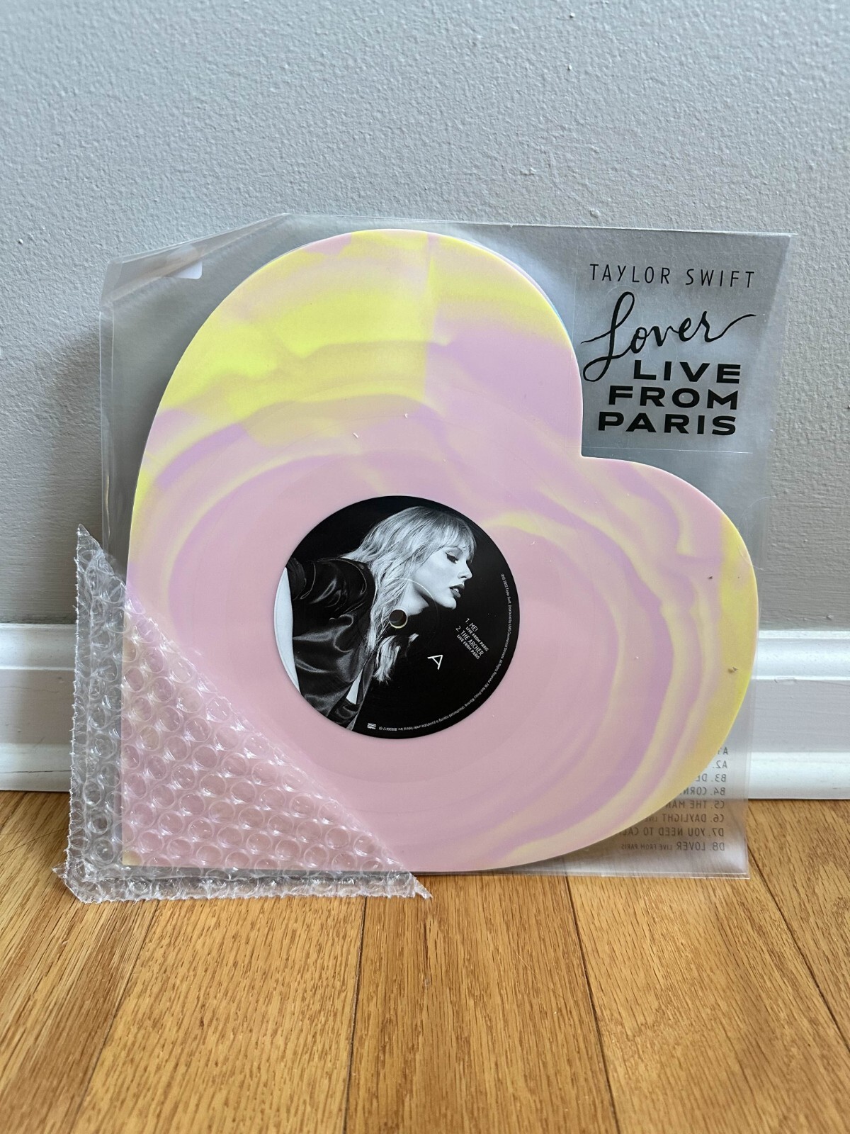 Taylor Swift Lover (Live From Paris) Heart Shaped Vinyl 2023 Version- SHIPS ASAP