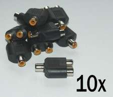10 x Adapter RCA Female Jack 2 RCA Female Jack Coupler Audio