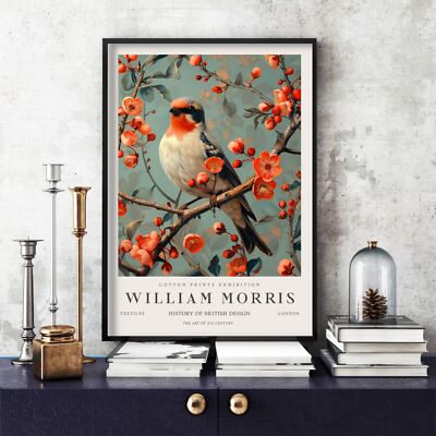 William Morris Druck, William Morris Ausstellung Poster Vögel, Vogel (167c)