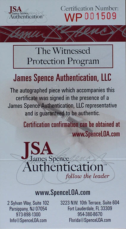 Camiseta deportiva de Lenny Dykstra autografiada y enmarcada a rayas de los Filis certificado de autenticidad JSA Foto 3 de 4