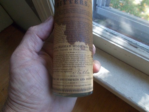 ATWOOD'S GENUINE VEGETABLE PHYSICAL JAUNDICE BITTERS NATHAN WOOD PORTLAND 1863 - Picture 3 of 9