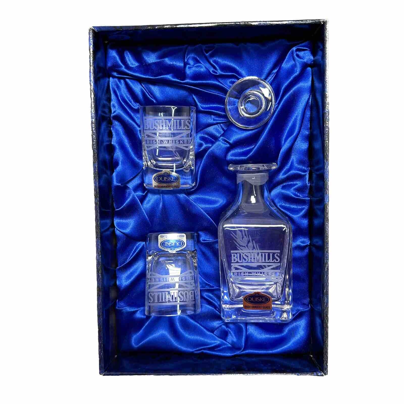 Duiske Irish Handcut Glass Bushmills Whiskey Glasses And Decanter eBay