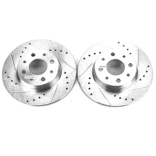 EBR1405XPR Powerstop 2-Wheel Set Brake Discs Rear for Fiat 500 2013-2019