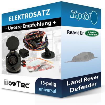 Für Land Rover Defender 11.1998-05.2016 TOWTEC E-Satz 13polig universell