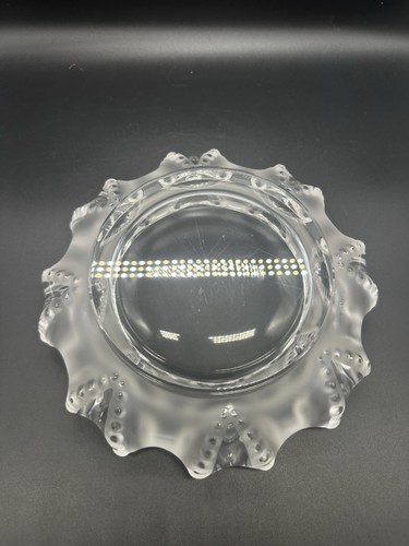 Vintage Lalique Cannes Octopus Crystal Bowl Cigar Ashtray Signed 8” Diameter - Picture 8 of 9