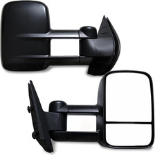 Aerdm Towing Mirrors Manual Operated Textured Black Telescoping Fit For Black Aerdm Towing Mirrors Manual Operated Textured Black Telescoping Fit For Black