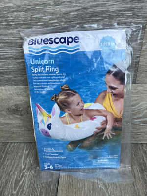 Bluescape Unicorn Split Ring Inflatable Pool Float Ages 3-6 