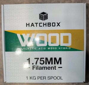 HATCHBOX 1.75mm Wood PLA 3D Printer Filament, 950g of 1 KG Spool
